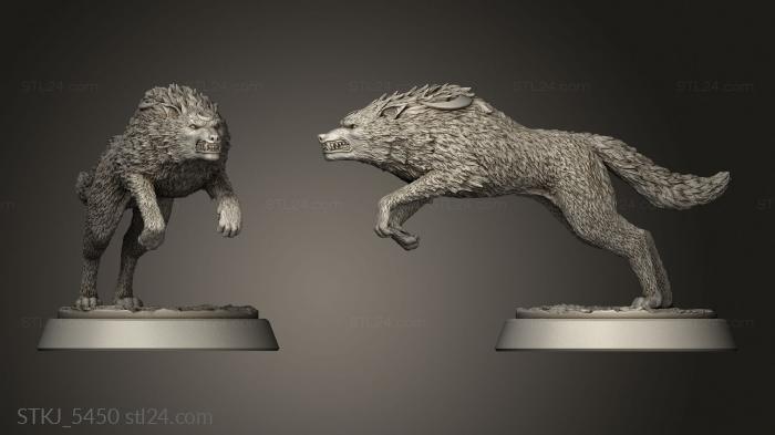 Animal figurines (Vampires in Penshaw Heroes Cormach Shaun White Wolf, STKJ_5450) 3D models for cnc