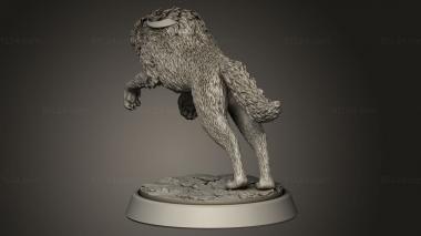 Animal figurines (Vampires in Penshaw Heroes Cormach Shaun White Wolf, STKJ_5450) 3D models for cnc