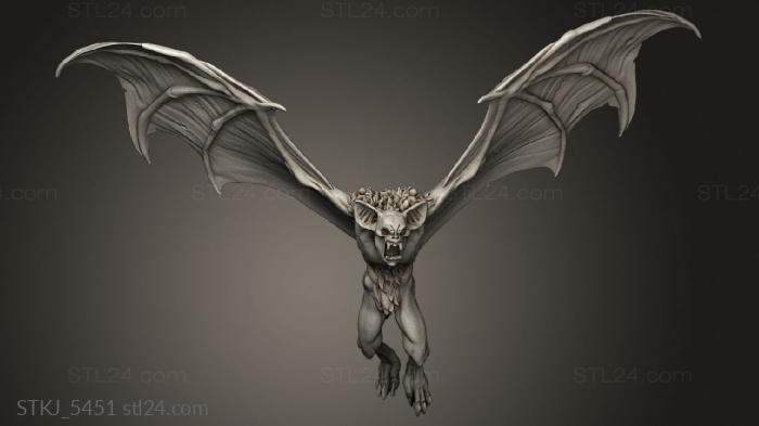 Animal figurines (Vampires Vampire Bats Bat, STKJ_5451) 3D models for cnc