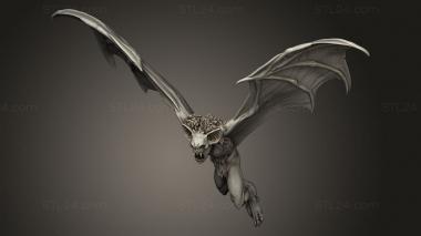 Animal figurines (Vampires Vampire Bats Bat, STKJ_5451) 3D models for cnc