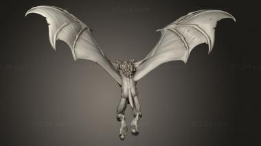 Animal figurines (Vampires Vampire Bats Bat, STKJ_5451) 3D models for cnc