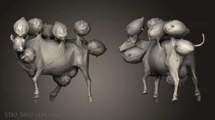 Animal figurines (Vamster try hards, STKJ_5453) 3D models for cnc