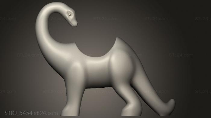 Animal figurines (Vasos animais Dino, STKJ_5454) 3D models for cnc