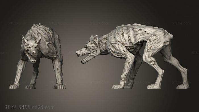 Animal figurines (Vaultz Cerberus, STKJ_5455) 3D models for cnc