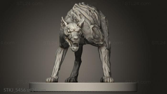 Animal figurines (Vaultz Cerberus w, STKJ_5456) 3D models for cnc