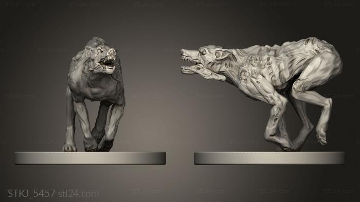 Animal figurines (Vaultz Cerberus w, STKJ_5457) 3D models for cnc