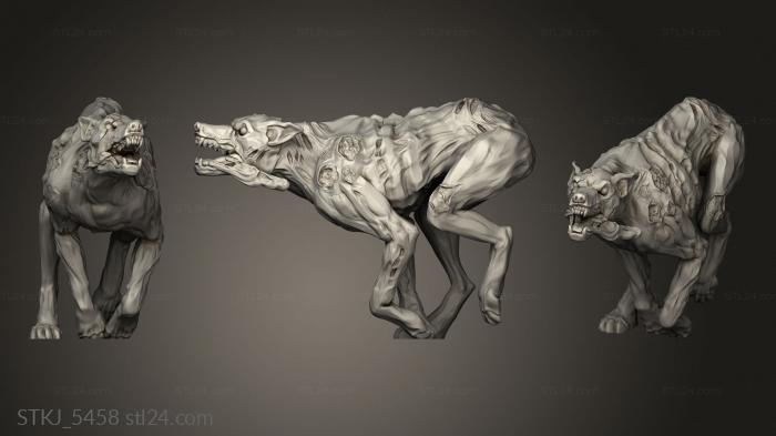 Animal figurines (Vaultz Cerberus, STKJ_5458) 3D models for cnc