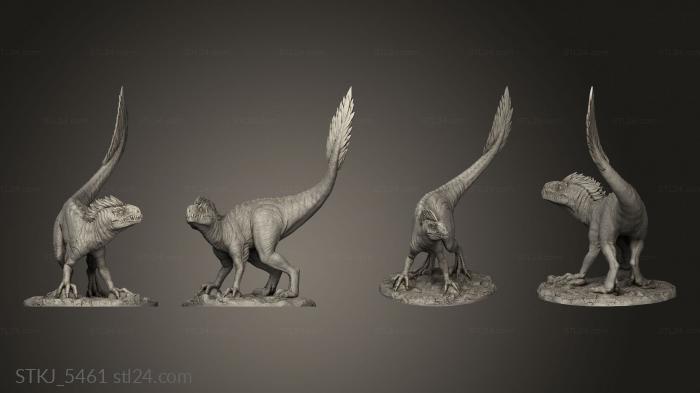 Animal figurines (Velociraptor crest, STKJ_5461) 3D models for cnc