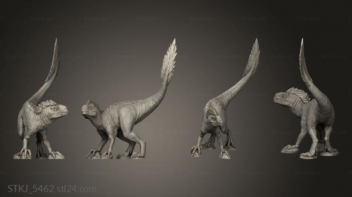 Animal figurines (Velociraptor crest, STKJ_5462) 3D models for cnc
