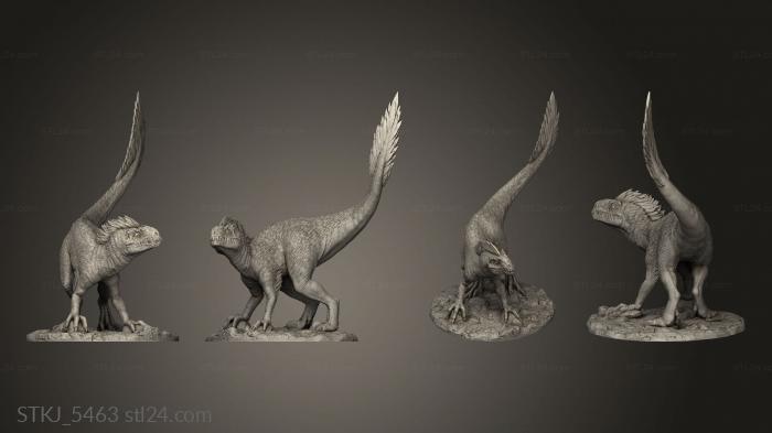 Animal figurines (Velociraptor Feathers, STKJ_5463) 3D models for cnc