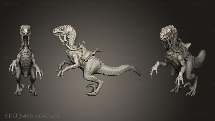 Animal figurines (Velociraptor, STKJ_5465) 3D models for cnc