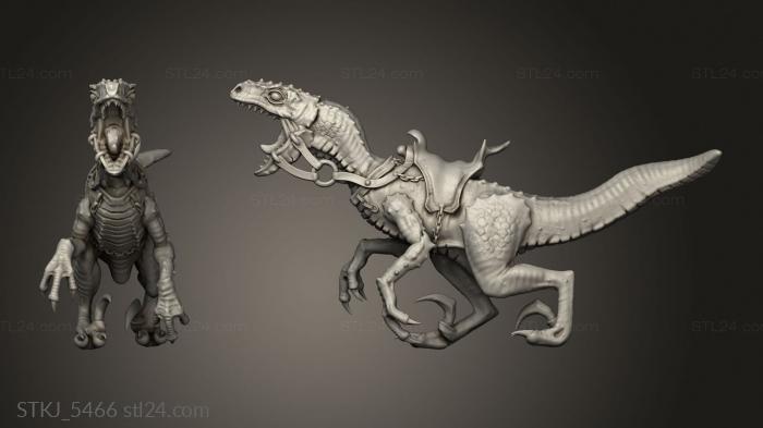 Animal figurines (Velociraptor, STKJ_5466) 3D models for cnc