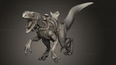 Animal figurines (Velociraptor, STKJ_5466) 3D models for cnc