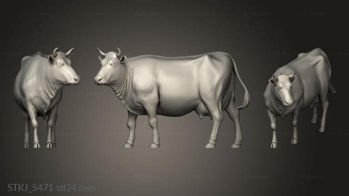 Animal figurines (Village Animal Cow, STKJ_5471) 3D models for cnc