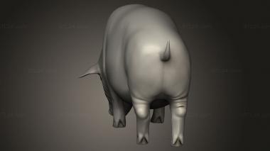 Animal figurines (Village Animal Pig Eating, STKJ_5472) 3D models for cnc