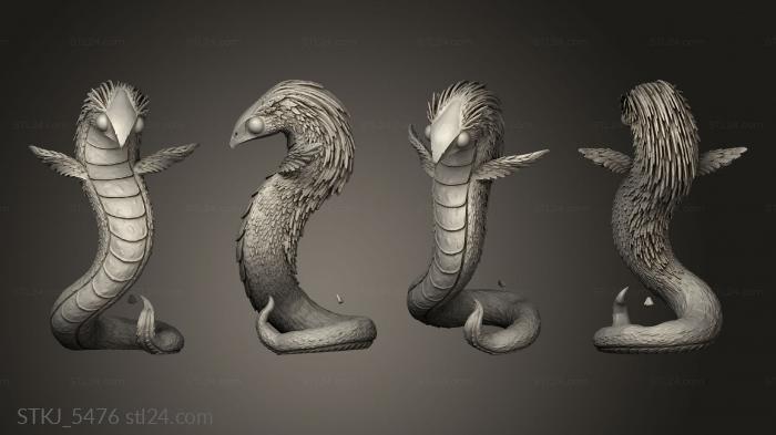 Animal figurines (Vulture Wurm Flight solo LRG, STKJ_5476) 3D models for cnc