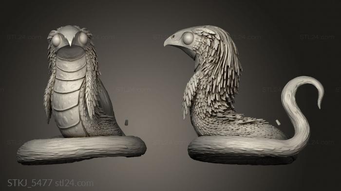 Animal figurines (Vulture Wurm Sitting LRG, STKJ_5477) 3D models for cnc