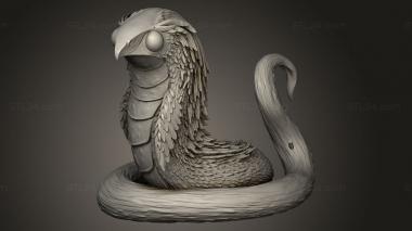 Animal figurines (Vulture Wurm Sitting LRG, STKJ_5477) 3D models for cnc