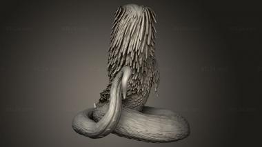 Animal figurines (Vulture Wurm Sitting LRG, STKJ_5477) 3D models for cnc