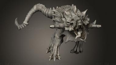 Animal figurines (Vultures Horde hounds the wormhole hound, STKJ_5478) 3D models for cnc