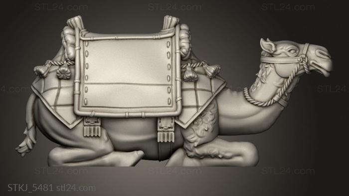 Animal figurines (CAMEL SADDLE SITTING, STKJ_5481) 3D models for cnc