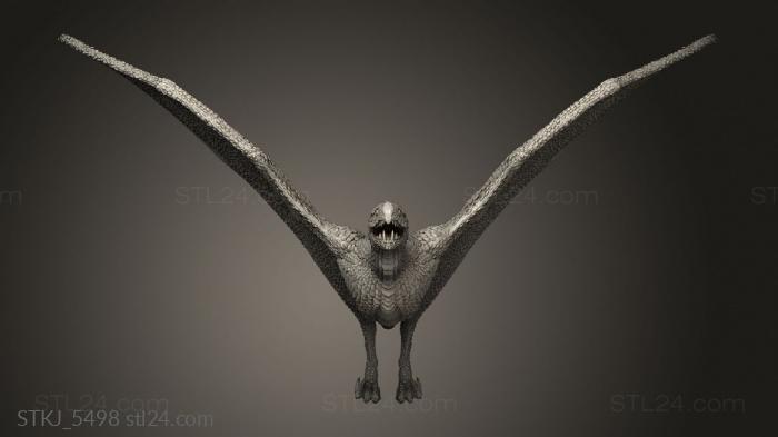 Animal figurines (Warlock Elites Add On Cliff Wyvern, STKJ_5498) 3D models for cnc
