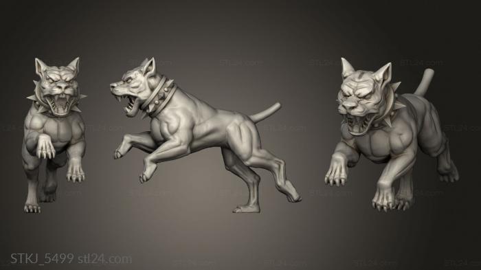 Animal figurines (Way to Glory Blood and Sand Heraklion perro, STKJ_5499) 3D models for cnc