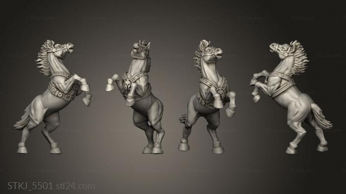 Animal figurines (Way to Glory Blood and Sand Holika caballo carro, STKJ_5501) 3D models for cnc
