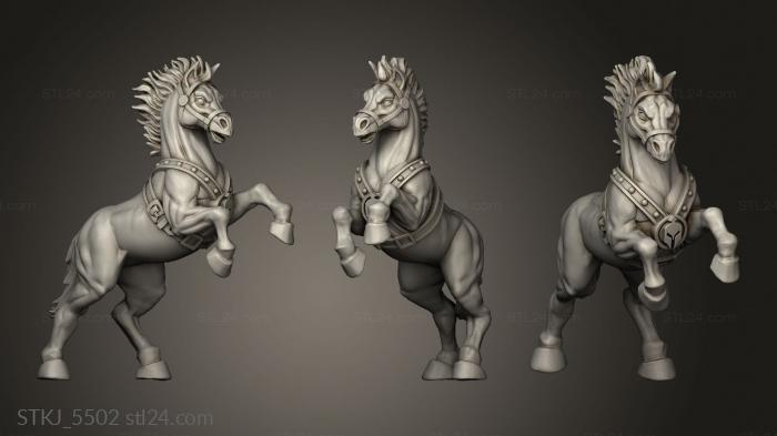 Animal figurines (Way to Glory Blood and Sand Holika caballo carro, STKJ_5502) 3D models for cnc