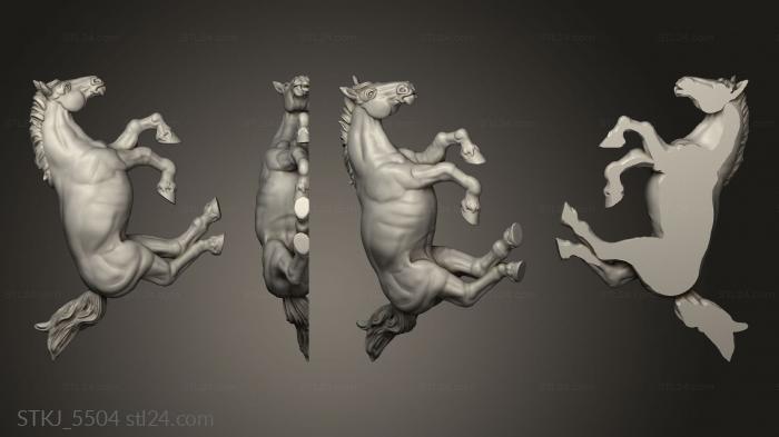 Animal figurines (Western fantasy terrain DEAD HORSE, STKJ_5504) 3D models for cnc