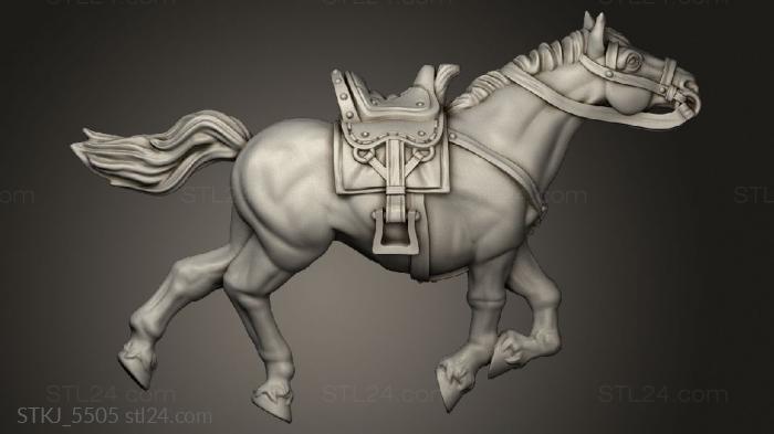 Animal figurines (Western fantasy terrain DEAD HORSE, STKJ_5505) 3D models for cnc