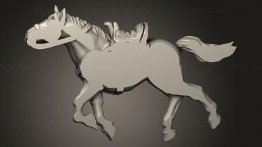 Animal figurines (Western fantasy terrain DEAD HORSE, STKJ_5505) 3D models for cnc