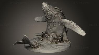 Animal figurines (Whale Spirit, STKJ_5509) 3D models for cnc