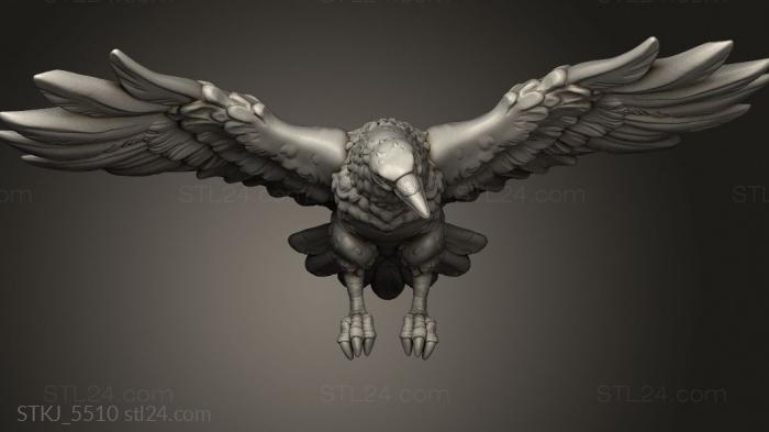 Animal figurines (White Werewolf Crows Crow, STKJ_5510) 3D models for cnc