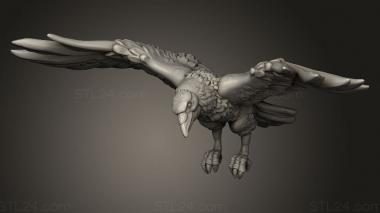 Animal figurines (White Werewolf Crows Crow, STKJ_5510) 3D models for cnc