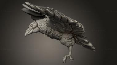 Animal figurines (White Werewolf Crows Crow, STKJ_5510) 3D models for cnc