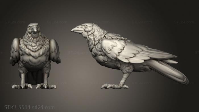 Animal figurines (White Werewolf Crows Crow, STKJ_5511) 3D models for cnc