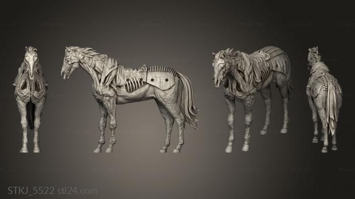 Animal figurines (Wight Horse DLP Eco, STKJ_5522) 3D models for cnc