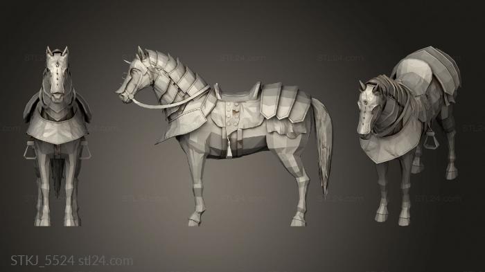 Animal figurines (wild animals rigged Horse Tattoo Creator, STKJ_5524) 3D models for cnc