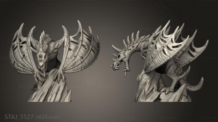 Animal figurines (winged horror rider, STKJ_5527) 3D models for cnc