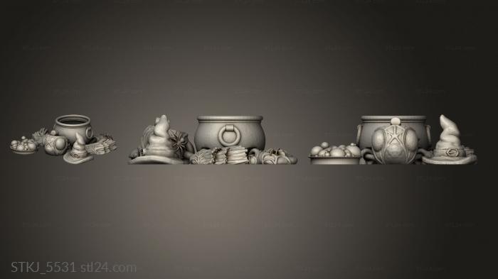 Animal figurines (Witch Turtle Halloween in place Witchurtle one, STKJ_5531) 3D models for cnc