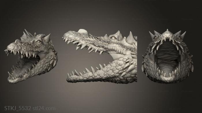 Animal figurines (with mouth, STKJ_5532) 3D models for cnc