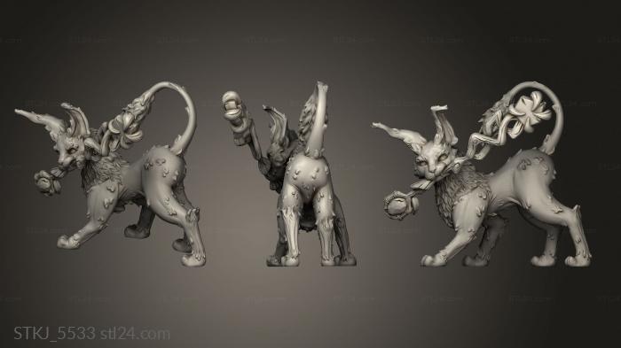 Animal figurines (Wizard Guild Kneazle, STKJ_5533) 3D models for cnc