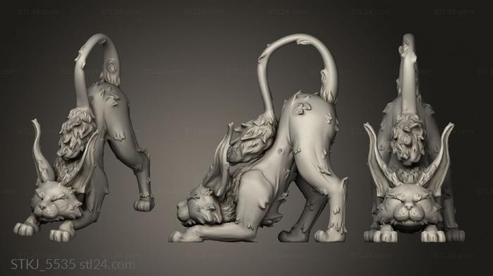 Animal figurines (Wizard Guild Kneazle, STKJ_5535) 3D models for cnc