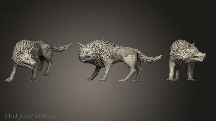 Animal figurines (Wolf, STKJ_5537) 3D models for cnc