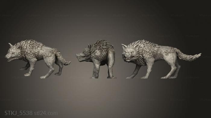 Animal figurines (Wolf closed mouth, STKJ_5538) 3D models for cnc