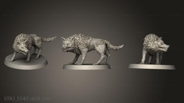 Animal figurines (Wolf base, STKJ_5540) 3D models for cnc