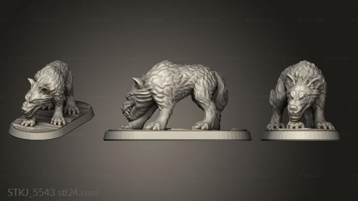Animal figurines (Wolf rb, STKJ_5543) 3D models for cnc