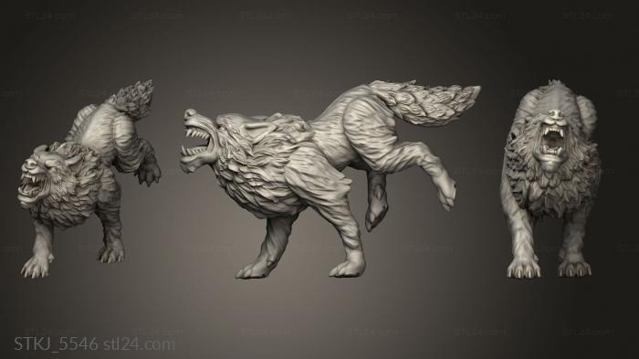 Animal figurines (Wolf wolfrun, STKJ_5546) 3D models for cnc
