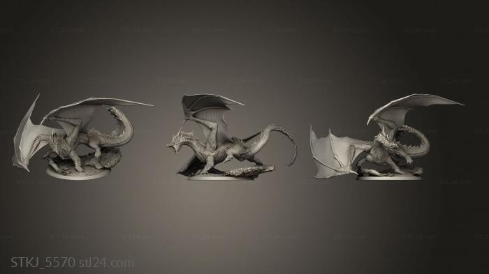 Animal figurines (young brine dragon brine dragon, STKJ_5570) 3D models for cnc